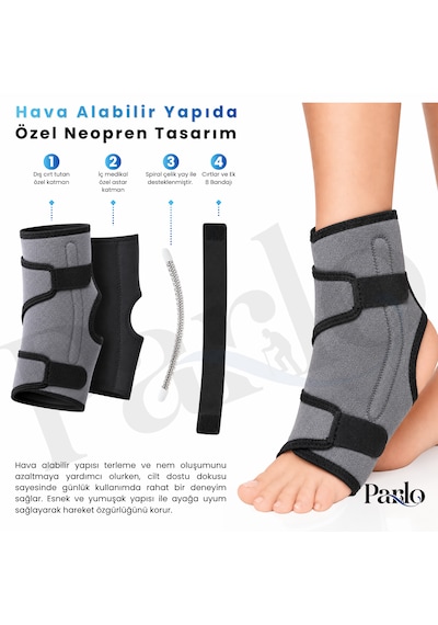 Ligament Destekli Ayak Bilekliği Ek 8 Bandajlı Ayarlanabilir Neopren Ayak Bileği Desteği