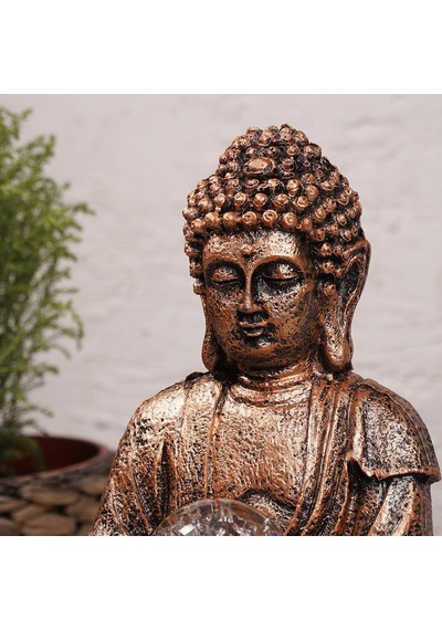 Zen Lord Buddha Temalı Eskitme Su Şelalesi