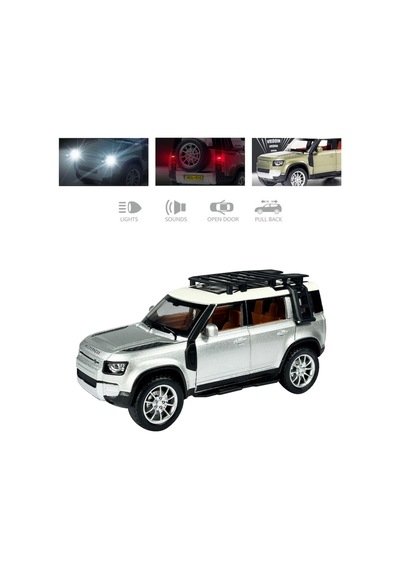 Die Cast 1:22 Sesli Ve Işıklı Çek Bırak Safari Metal Jeep