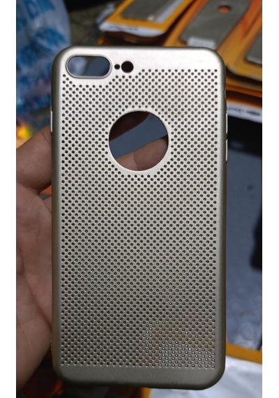 Apple Uyumlu iPhone 7 Plus/ 8 Plus Delikli Silikon Kılıf Gold