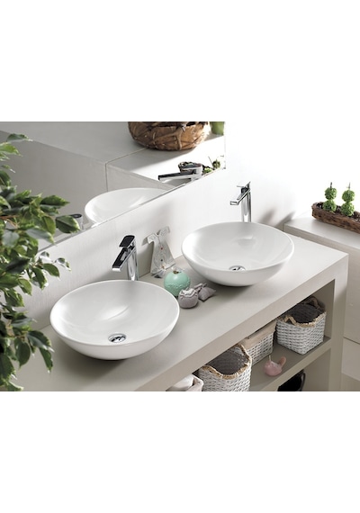 Turkuaz Seramik Cerastyle Zero 46 CM Tezgah Üstü Çanak Lavabo