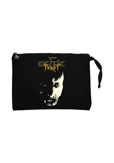 Celtic Frost Monotheist Siyah Clutch Astarlı Cüzdan / El Çantası Siyah