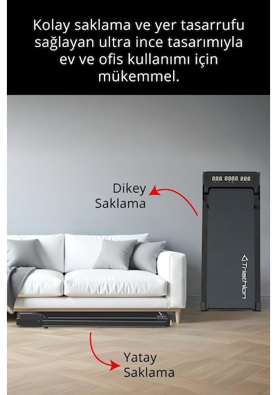 T-228 Katlanabilir Yürüyüş Ve Koşu Bandı / Bluetooth Ve Hoparlör/2hp Motor/10 Km Hız/uzaktan Kumanda