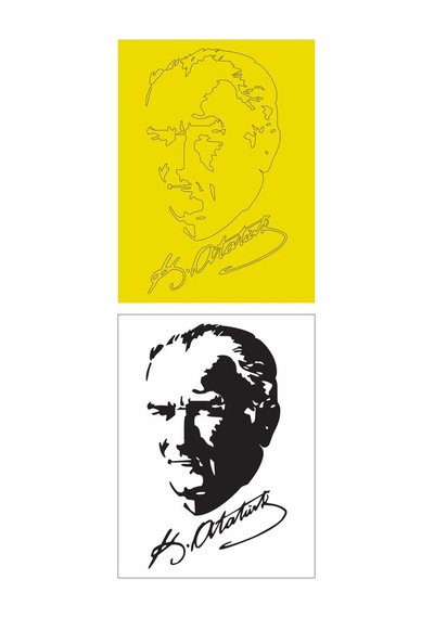 Mustafa Kemal Atatürk 5 Adet Büyük Boy A4 Kum Boyama Kartı Seti-red Castle Kb-rc-054