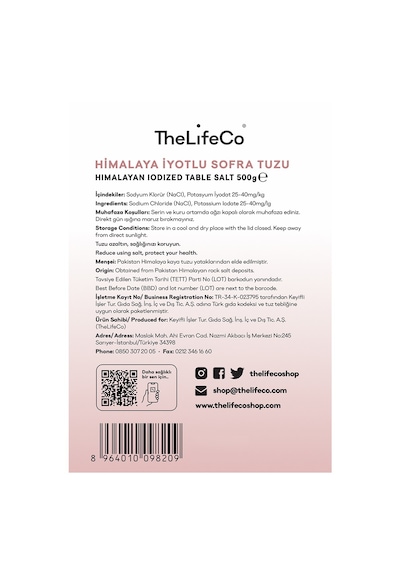 Thelifeco Pembe Himalaya Kristal Tuzu 2 x 500 G