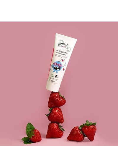 Toothpaste Kids Strawberry 75 Ml Çocuklar İçin Çilek Aromalı Doğal Diş Macunu 75 Ml, Tatlı Çilek Aromalı Diş Macunu - Nazik, Güvenli Ve Etkili