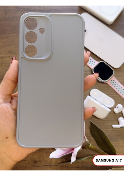 Samsung Galaxy A17 Uyumlu Kamera Korumalı Darbeye Dayanıklı Renk Atmayan Keep Silikon Kılıf Gri