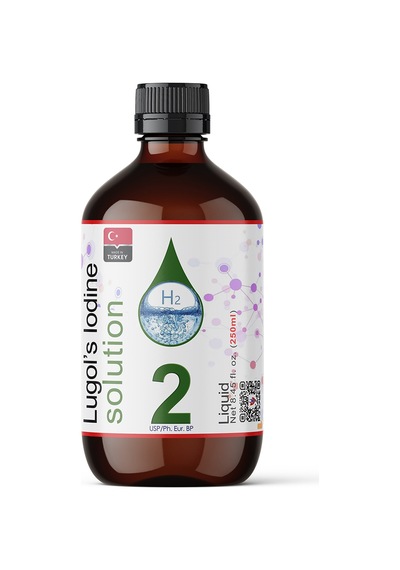 Lugol's %2 İyot Çözeltisi İyot Damla Cam Şişe 250 ML