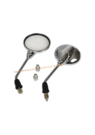 Scooter 50 Cc Nostaji Nikel 8mm 10mm Yuvarlak Ayna Takımı