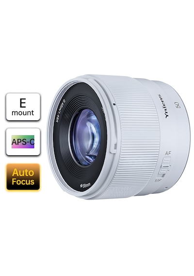 Yongnuo 50mm F/1.8s Da Lite Apsc Otofokus Lens, Beyaz Sony E