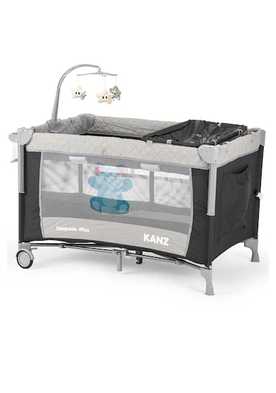 Kanz Sleepside +Plus Anne Yanı Park Yatak Ve Oyun Parkı Siyah + Yatak