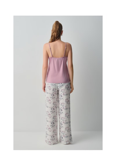 Suwen Flower Atlet Pantolon Pijama Takımı Wsh10510042846 Çok Renkli