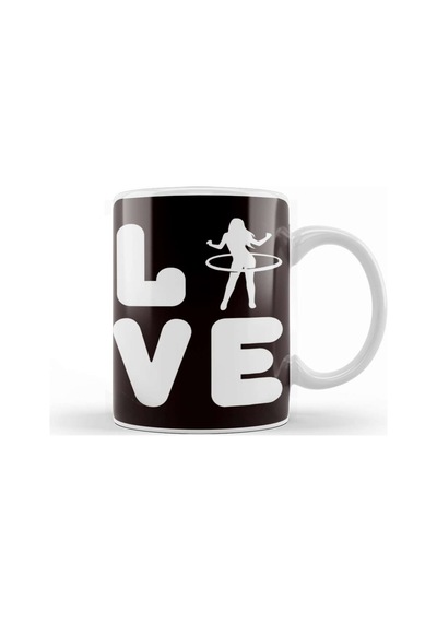 Love Hula Hoop Hula Hooper Hooping Fitness Sports Training Kupa Bardak Porselen Karışık