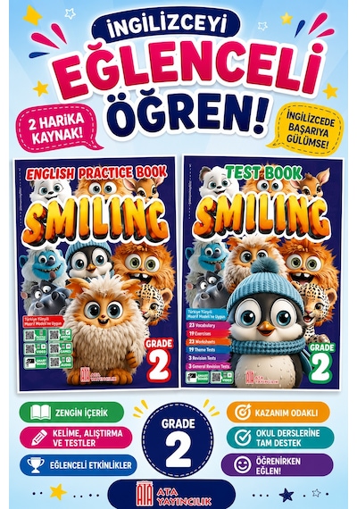 2. Sınıf Smiling Practice Book + Test Book 2 Kitap