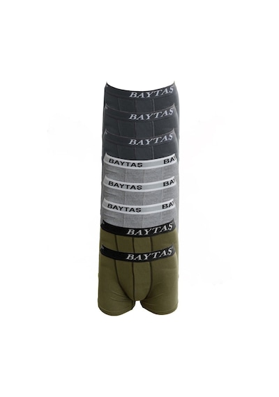 Erkek Siyah 8 Adet Likralı Boxer 001