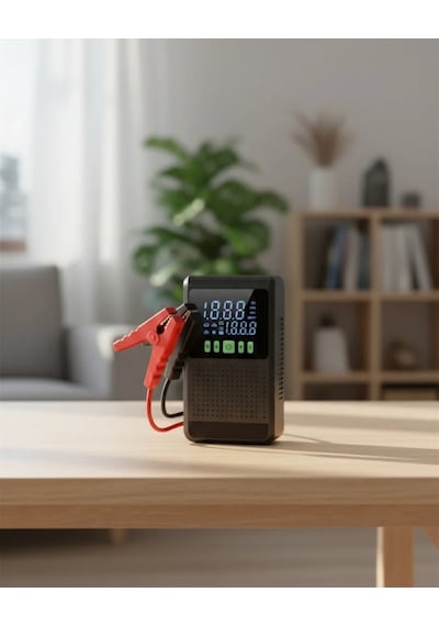 Şarjlı Araç Akü Takviyeli Hava Pompası Powerbank Özellikli