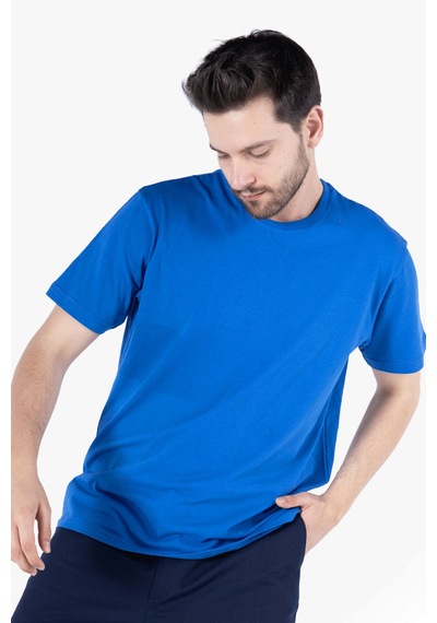 Yıldırımlar T-shirt Bisiklet Yakalı İş Tişörtü Saks Mavi