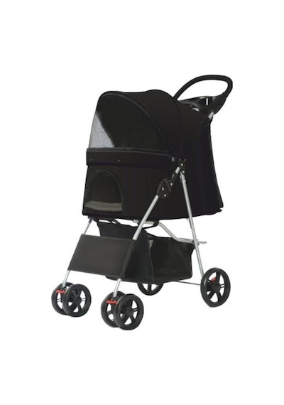 Cosmotex Eurodog Katlanabilir Köpek Arabası Siyah 80,5x40,5x101