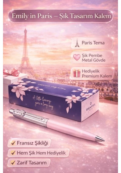 Sheaffer Sentinel Emily İn Paris 321 Pembe Mat Gövde Krom Detaylı Tükenmez Kalem Pembe