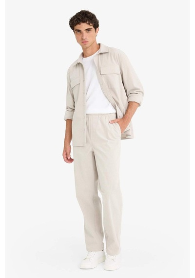 Defacto Wide Leg Geniş Paça Fitilli Kadife Pantolon F2042ax25wnbg766 Bej
