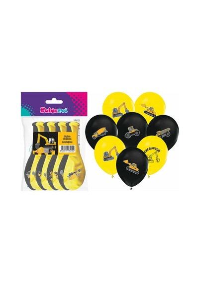 TIN4594 4+1 İnşaat Baskılı 12 inç Balon 8li -Balonevi