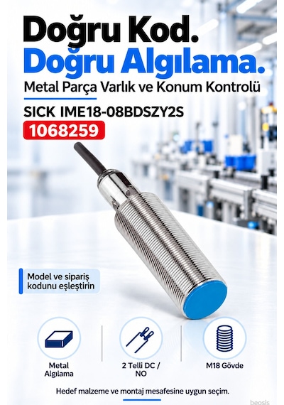 Sıck Ime18-08bdszy2s Endüktif Yaklaşım Sensörü 1068259