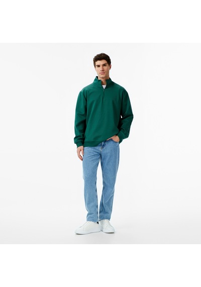 United4 Unıted4 Erkek Yeşil Half Zip Sweatshirt Ft-msd Yeşil