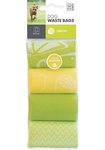 M-pets Limon Kokulu Dışkı Toplama Poşeti 15 Yaprak 8li Paket 244-53040.01