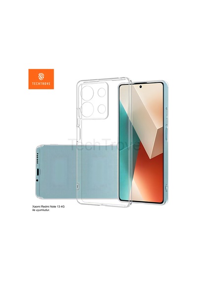 Xiaomi Redmi Note 13 4g Kılıf Şeffaf Ve Esnek Soft Tasarımlı Silikon Kapak
