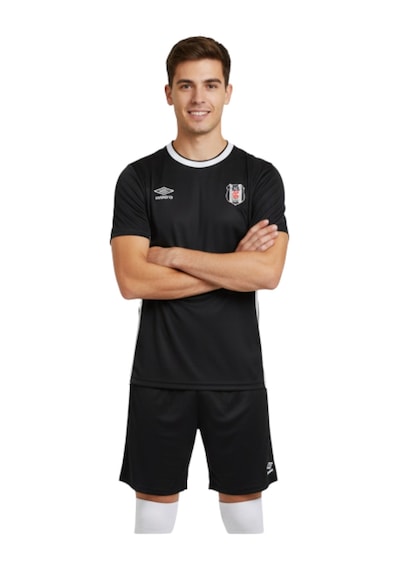 Beşiktaş Lisanslı Umbro Siyah Nostaji Forma Siyah-beyaz