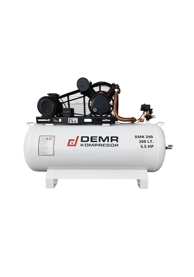 Demr Kompresör Pistonlu 300 LT 2 Kafa 12 Bar 5.5 HP IDMK290 Hava Kompresörü