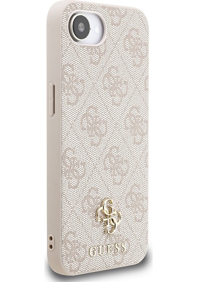 Apple iPhone 16e Uyumlu Kılıf Guess Lisanslı M-safe Şarj Özellikli Small 4g Classic Kapak Pembe