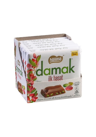 Nestle Damak İlk Hasat Çikolata 60 G - Yoğun Antep Fıstıklı 2'li Ekonomik Paket - 2 Adet Tarı