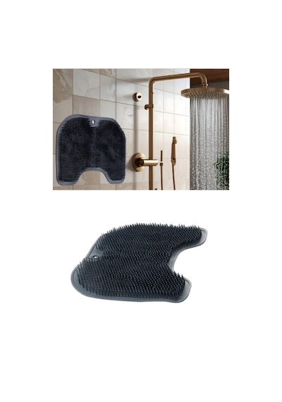 Vantuzlu Sırt Ve Ayak Duş Matı, Banyo Duş Küvet İçi Kaymaz Tabanlı Ovma Yıkama Temizleme Matı Renkli
