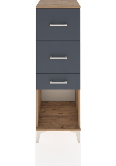 Hyperion Dolap 3 Çekmeceli 44x44x134 Çam-antrasit Çam