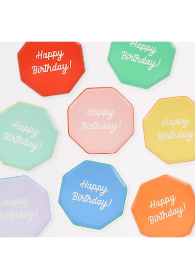 - Happy Birthday Tabaklar - M - 8 Adet 256