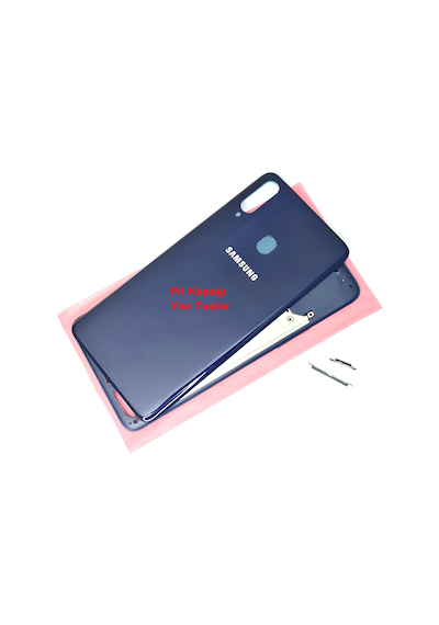 Tkgz Samsung Galaxy Uyumlu A20s Kasa Arka Pil Batarya Kapağı Mavi