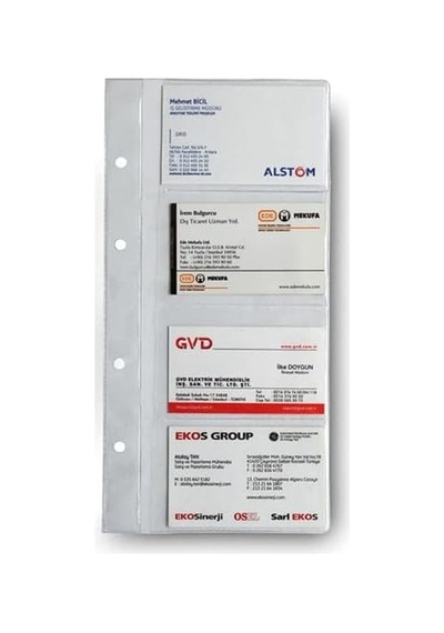 2k Kartvizit Albümü Yedeği 4 Sıralı 96 Kartlık 237 Şeffaf 12x25,5 Cm