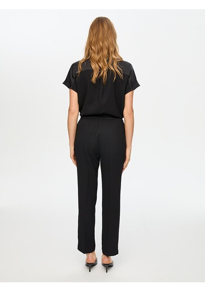 Faik Sönmez Beli Lastikli Comfort Fit Krep Pantolon S26pnt022 Us26pnt02210 Siyah