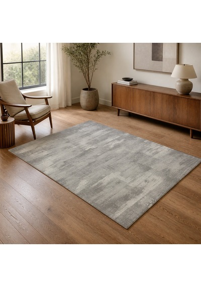 Kartela Halı Vintage Halı Kaymaz Taban Makinede Yıkanabilir Halı Açık Gri - 180 X 270 Cm
