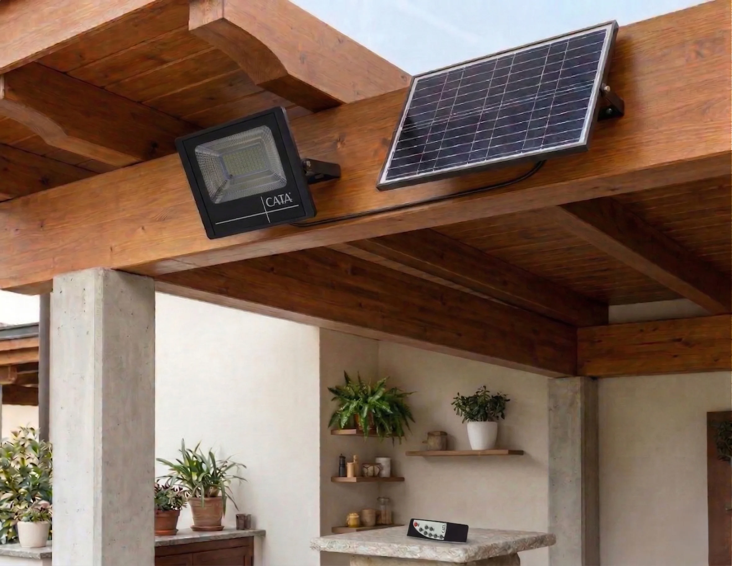 Cata Amazon 300w Beyaz Işık Solar Projektör Kumandalı