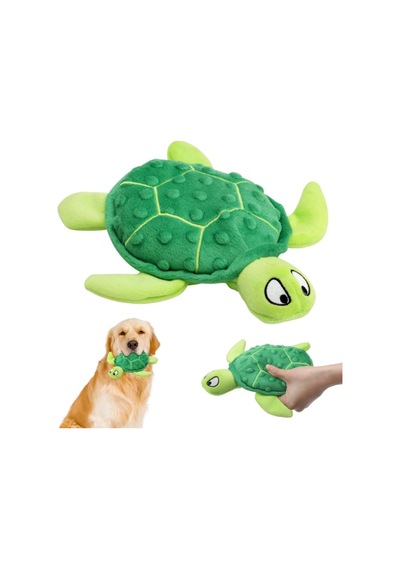 1 Adet Hışırtılı Peluş Kaplumbağa Oyuncak Kabartmalı