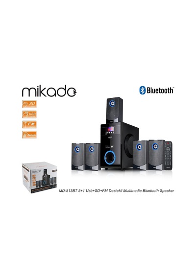 Tr Md-813bt 5+1 Usb+sd+fm Destekli Multimedia Bluetooth Speaker