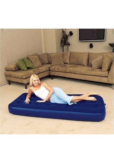 Bestway 67000 Tek Kişilik Şişme Yatak + Pompa 185x76x22 Cm Lacivert