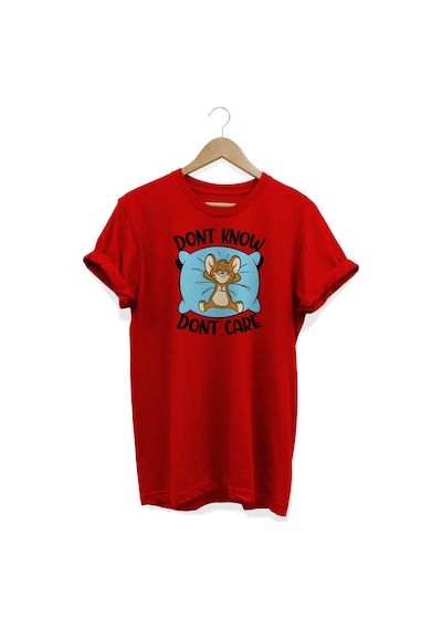 D'ont Know Baskılı Kırmızı T-shirt kırmızı