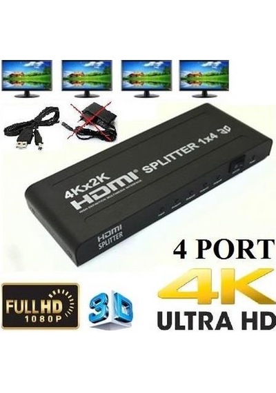 5121 4k Hdmi Switch Splitter 4 Port Çoklayıcı Çoğaltıcı