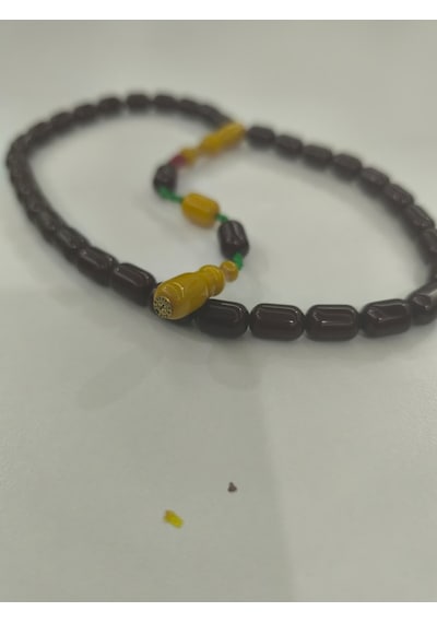 Zeyzun Usta İmzalı Sıkma Kehribar Tespih 9x13 Mm Kapsül Kesim 15412568