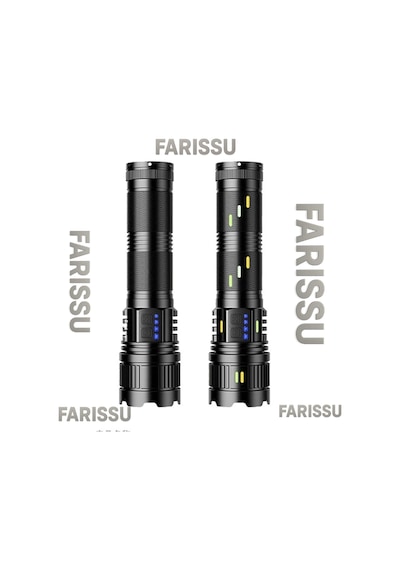Gold Orıon Or-g400y: 100w Ultra Güçlü, Zoomlu Ve Çok Fonksiyonlu Şarjlı El Feneri Siyah