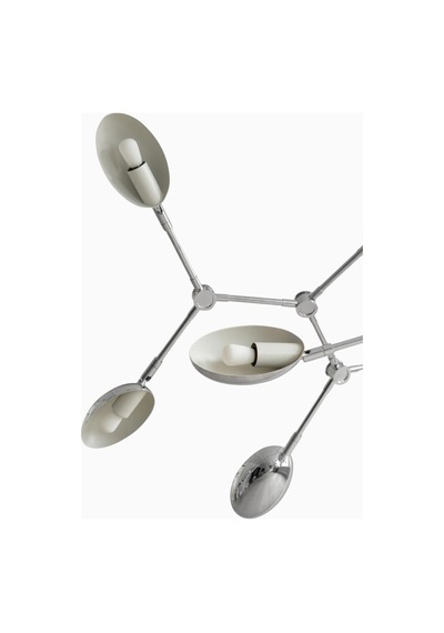 101 Copenhagen Drop Chandelier Mini Pirinç Kaplama Dekoratif Tasarım Avize Krom