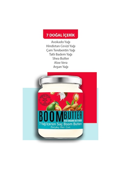 Boom Butter 7 Yağ İçeren Besleyici Ve Nemlendirici Saç Bakım Yağı 190 ML